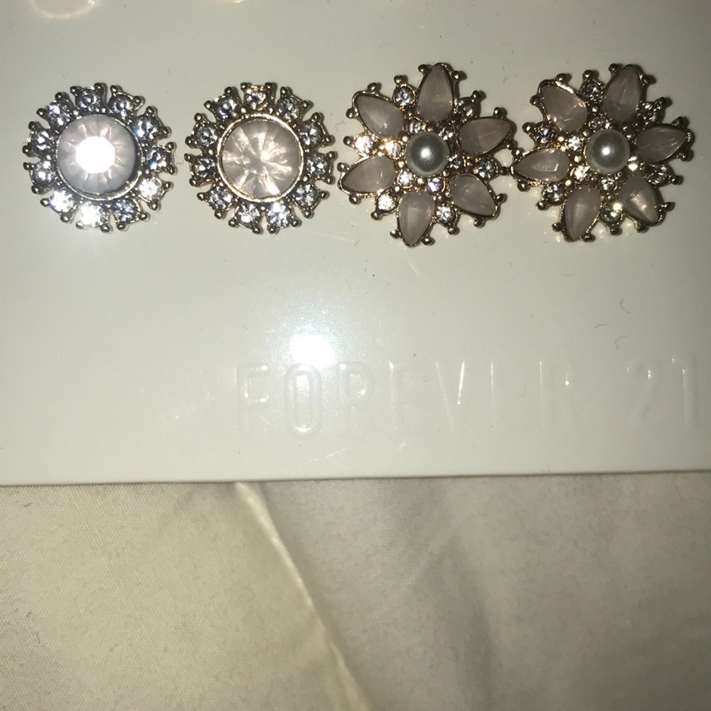 two pairs of earrings